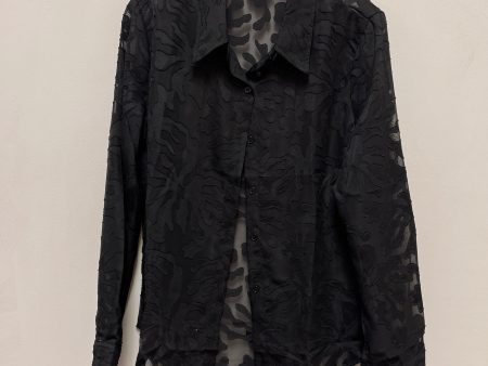 Blouse Long Sleeve By Clothes Mentor In Black, Size: M Online