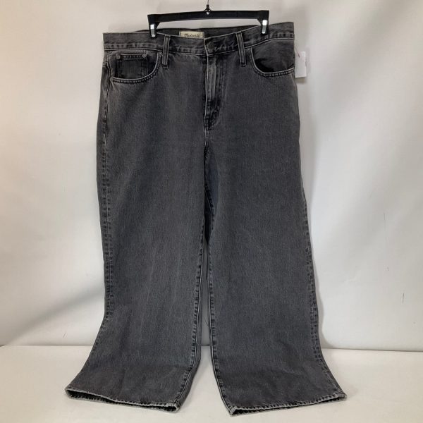 Jeans Wide Leg By Madewell In Black Denim, Size: 14 Online now