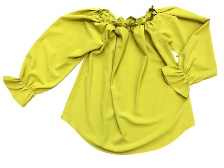 Blouse Long Sleeve By Clothes Mentor In Chartreuse, Size: L Hot on Sale