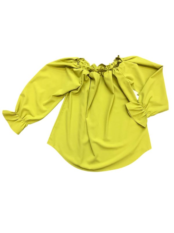 Blouse Long Sleeve By Clothes Mentor In Chartreuse, Size: L Hot on Sale