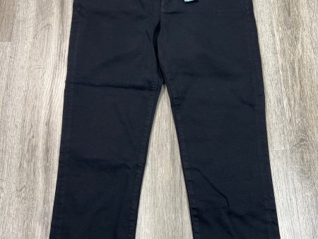 Jeans Straight By Express In Black Denim, Size: 14 For Sale