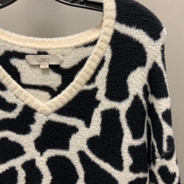 Sweater By Loft In Black Cream, Size: S Online Sale