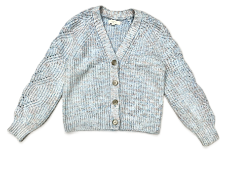 Sweater Cardigan By Loft In Blue & Orange, Size: S Hot on Sale