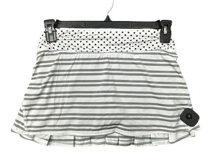 Athletic Skort By Lululemon In Grey & White, Size: S For Sale