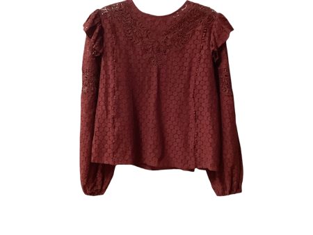 Top Short Sleeve By Express In Rust, Size: M Hot on Sale