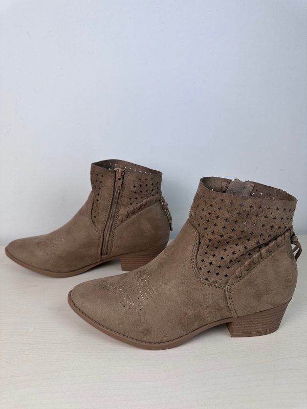 Boots Ankle Heels By Soda In Brown, Size: 8 For Cheap