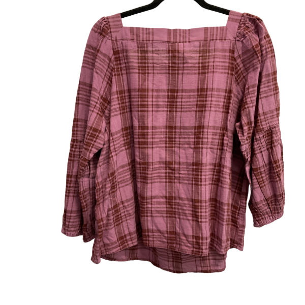 Top Long Sleeve By Ana In Plaid Pattern, Size: Xl Sale