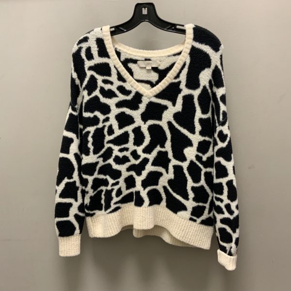 Sweater By Loft In Black Cream, Size: S Online Sale