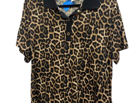 Top Short Sleeve By Michael By Michael Kors In Animal Print, Size: 1x For Cheap