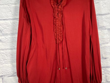 Blouse Long Sleeve By Chicos In Red, Size: L For Cheap