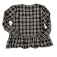 Top Long Sleeve By Madewell In Plaid Pattern, Size: M Fashion