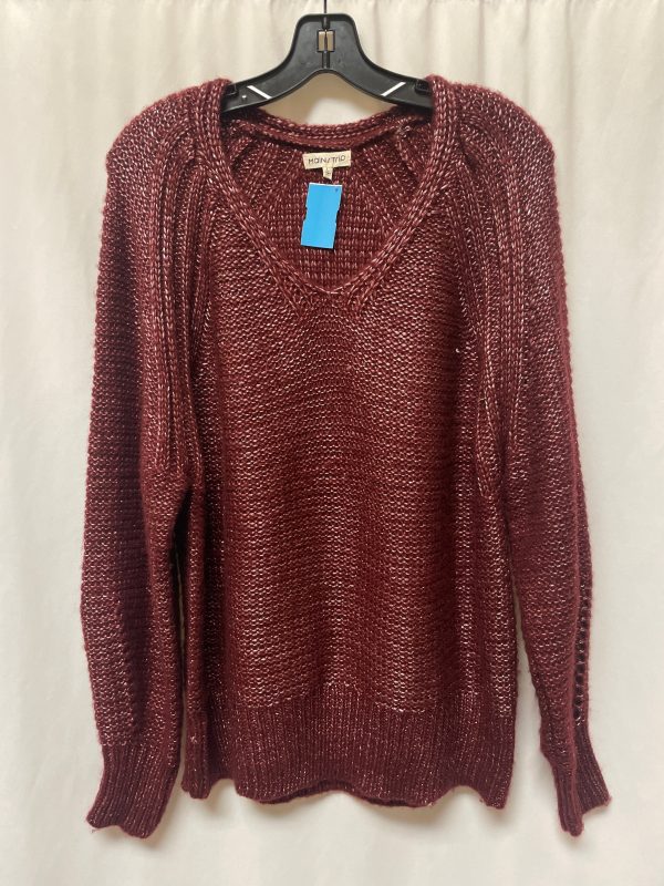 Sweater By Main Strip In Maroon, Size: L Online now