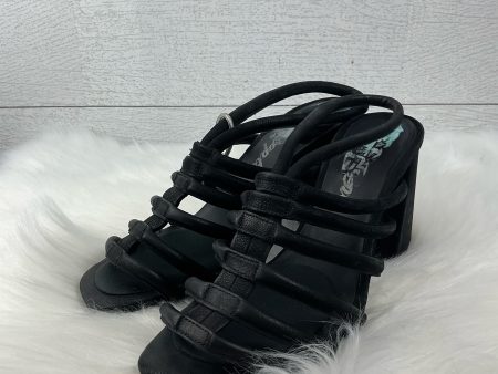 Sandals Heels Block By Free People In Black, Size: 6.5 Online Hot Sale