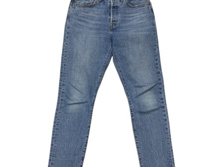 Jeans Straight By Levis In Blue Denim, Size: 4 For Sale