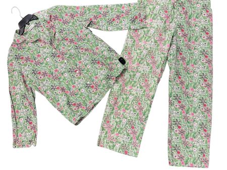 Lounge Set Pants By Cmc In Green & Pink, Size: M on Sale