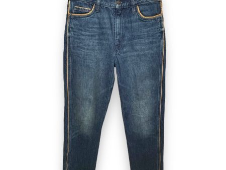 Jeans Straight By Banana Republic In Blue Denim, Size: 4 For Cheap