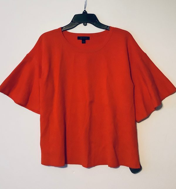 Top Short Sleeve By Ann Taylor In Orange, Size: L Cheap