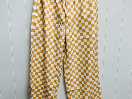 Pants Lounge By Amazon Essentials In White & Yellow, Size: Xl For Discount