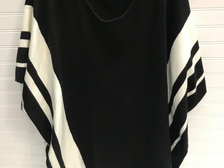 Poncho By Calvin Klein In Black & White, Size: Osfm Online Hot Sale