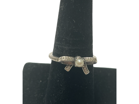 Bow Ring with Pearl Accent Other By Pandora Online Sale