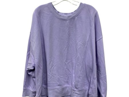 Athletic Sweatshirt Crewneck By Livi Active In Purple, Size:3X Online Hot Sale