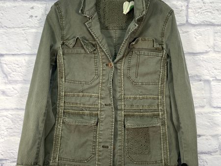 Jacket Denim By Anthropologie In Green Denim, Size: S For Sale