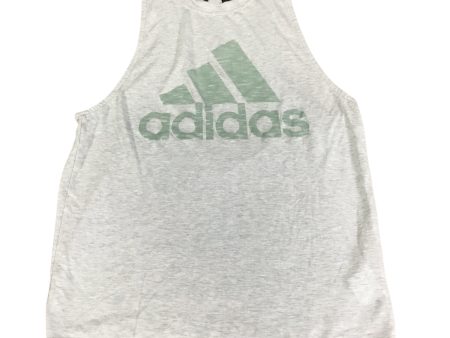 Athletic Tank Top By Adidas In Blue & Green, Size: S For Cheap