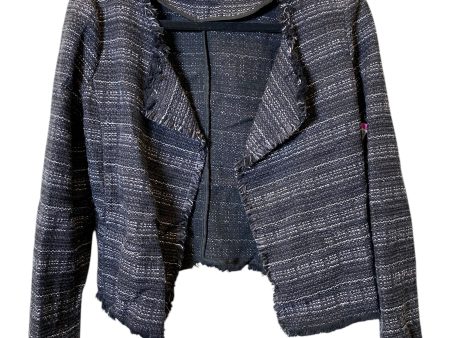 Blazer By Adrienne Vittadini In Grey & White, Size: S For Discount