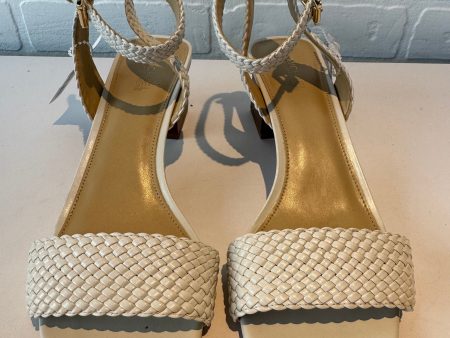 Sandals Heels Block By Michael By Michael Kors In Cream, Size: 7.5 Supply