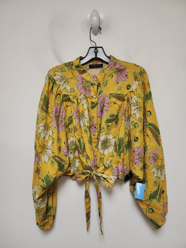 Top Long Sleeve By Rachel Zoe In Floral Print, Size: L Discount