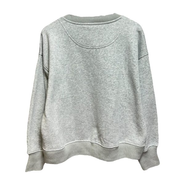 Embellished Sweatshirt Designer By Karl Lagerfeld In Grey, Size: M Hot on Sale