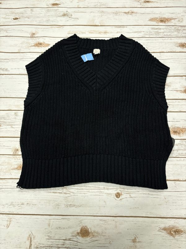 Vest Sweater By A New Day In Black, Size: Xl For Discount