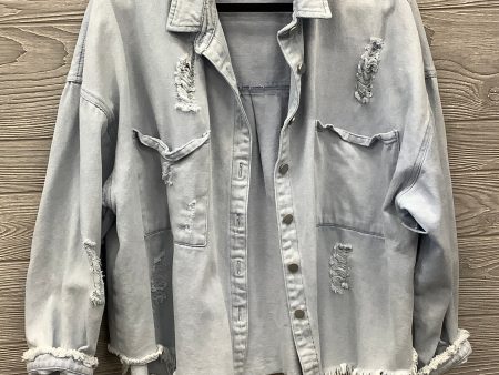 Jacket Denim By Clothes Mentor In Blue, Size: 2x For Cheap