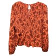 Smocked Peplum Top Long Sleeve By Universal Thread In Orange, Size: M Online