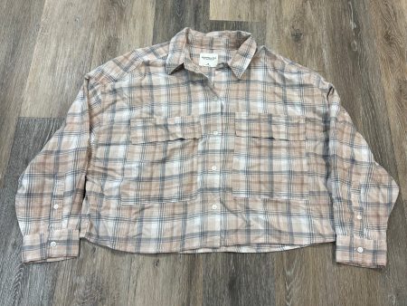 Blouse Long Sleeve By Abercrombie And Fitch In Plaid Pattern, Size: M Fashion