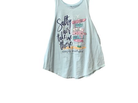 Tank Top By Simply Southern In Blue, Size: L Online Hot Sale