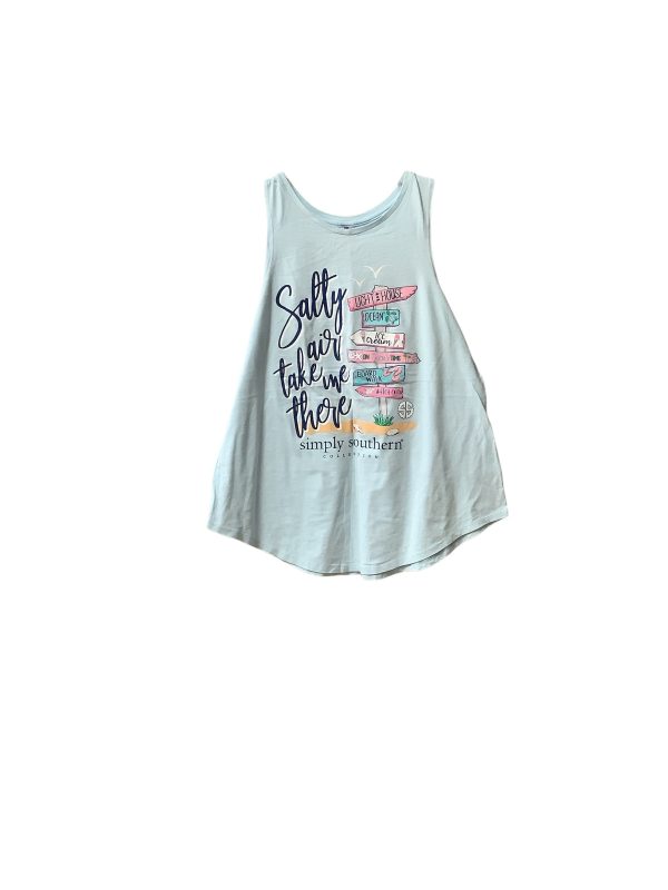 Tank Top By Simply Southern In Blue, Size: L Online Hot Sale