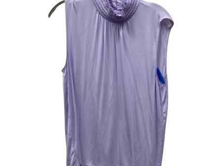 Top Sleeveless By Ann Taylor In Purple, Size:L Sale