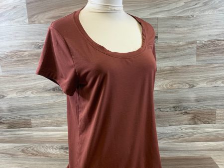 Athletic Top Short Sleeve By Athleta In Brown, Size: Xs Online now