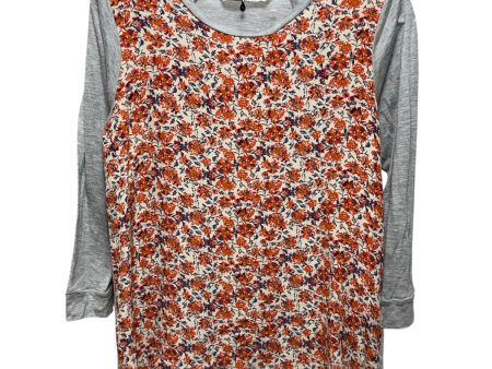 Silk Blend Top Long Sleeve By Rebecca Taylor In Floral Print, Size: 4 on Sale