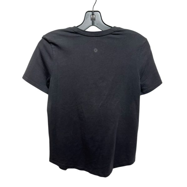 Athletic Top Short Sleeve By Lululemon In Black, Size: S Discount