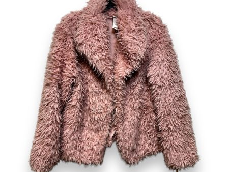 Jacket Faux Fur & Sherpa By Clothes Mentor In Pink, Size: L Discount