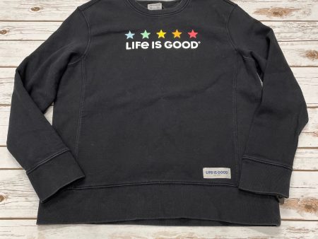 Sweatshirt Crewneck By Life Is Good In Grey, Size: L Online