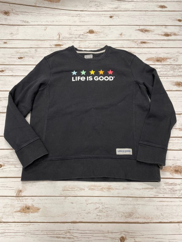 Sweatshirt Crewneck By Life Is Good In Grey, Size: L Online