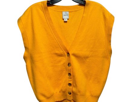 Slouchy Cardigan Sweater Vest By Maeve In Orange, Size: S Online Hot Sale