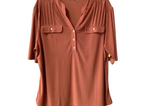 Top Short Sleeve By Cme In Coral, Size: 2x Hot on Sale