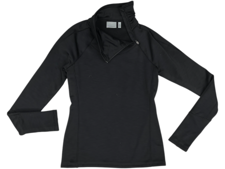 Athletic Top Long Sleeve Collar By Athleta In Black, Size: Xs Online now