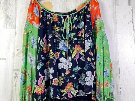 Blouse 3 4 Sleeve By Johnny Was In Blue & Green, Size: M Fashion