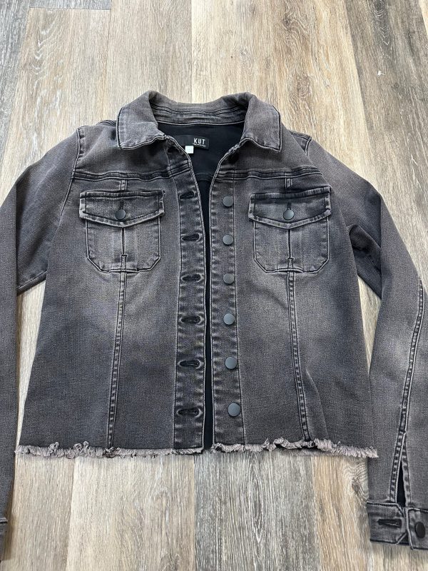 Jacket Denim By Kut In Black Denim, Size: L Cheap