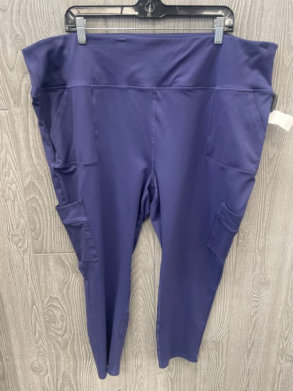 Athletic Leggings By Clothes Mentor In Blue, Size: 3x For Discount